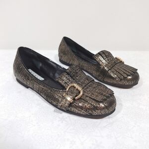 Bruglia Italy Metallic Tassel Loafers EU 40 / 9.5
